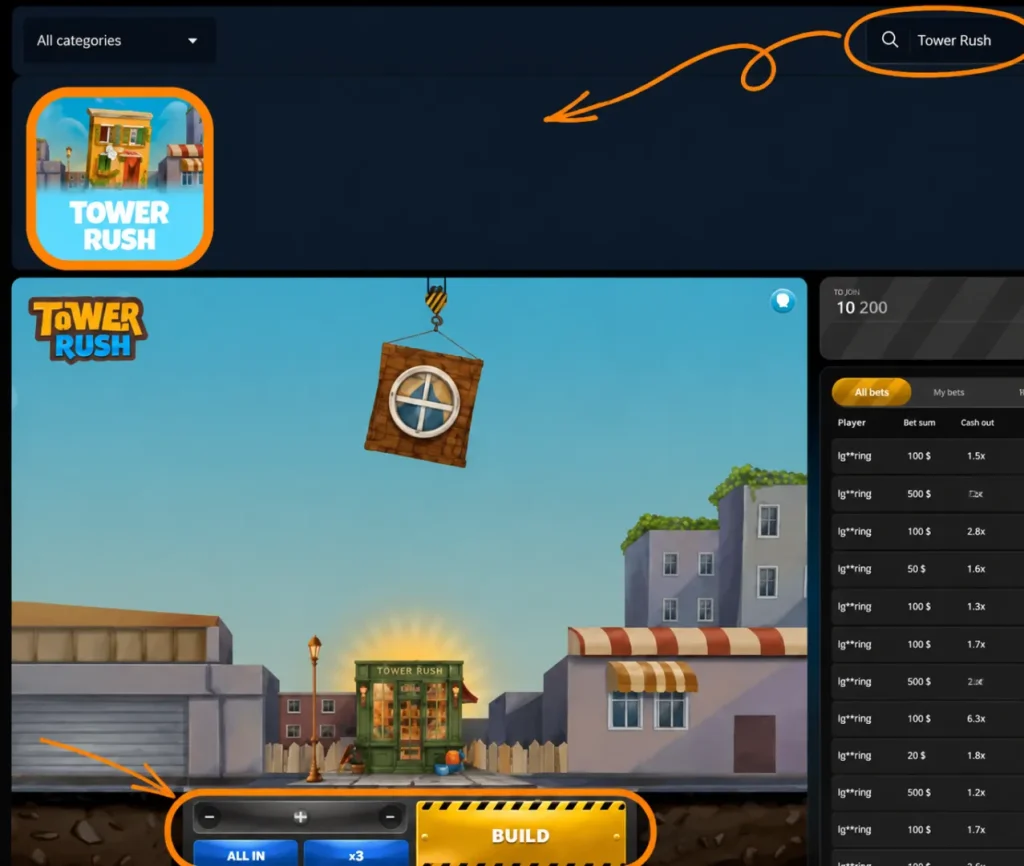 Steps to Play the Tower Rush